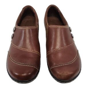 Clarks Bendables Brown Leather Loafers Size 7M